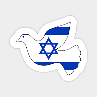 Israel Flag Peace Dove Magnet