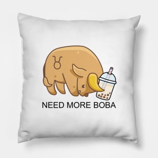 Zodiac Bobaholic Taurus Needs More Boba! Pillow