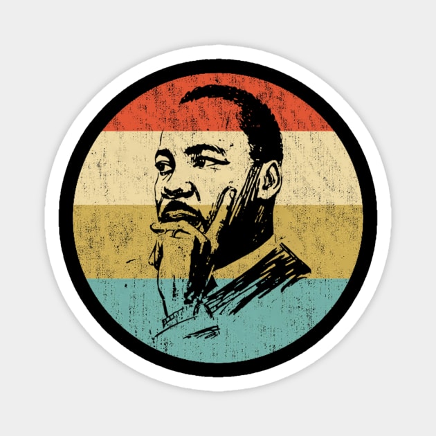 martin luther king retro Magnet by Mollie