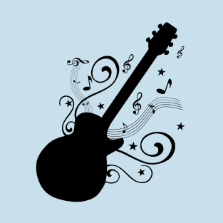 Guitar and music silhouette T-Shirt