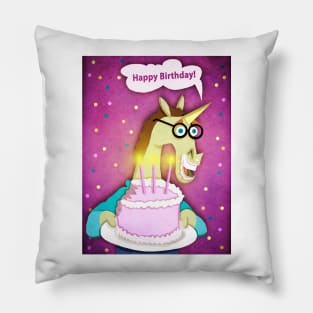 Birthday Cake Unicorn Pillow