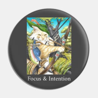 Can Hunter - Focus And Intention - White Lettering Version Pin