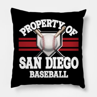 Proud Name San Diego Graphic Property Vintage Baseball Pillow