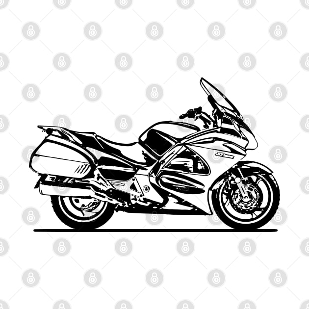 ST1300 Motorcycle Sketch Art by DemangDesign