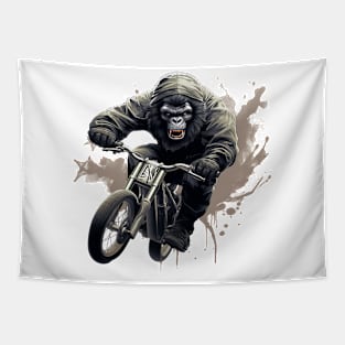 gorilla rider Tapestry