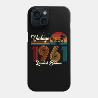 Vintage 1961 Shirt Limited Edition 59th Birthday Gift Phone Case