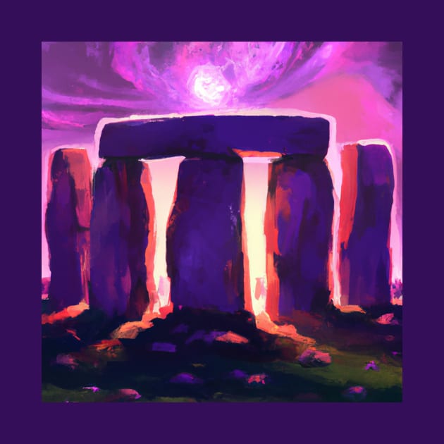 Stonehenge During a Purple Sunset by Star Scrunch