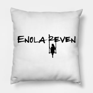 Enola Reven Girl Swing Black Pillow