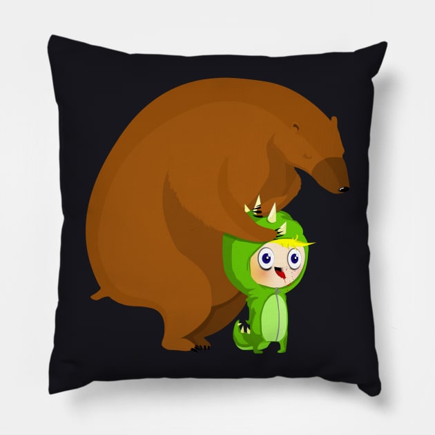 Bear hug Pillow by Stenev