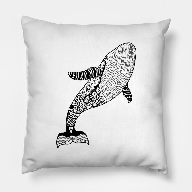 Whale tatto Pillow by Skivol