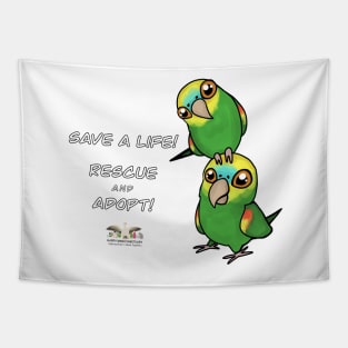 Save a Life!  Rescue & Adopt ~ Blue-Fronted Amazon Tapestry