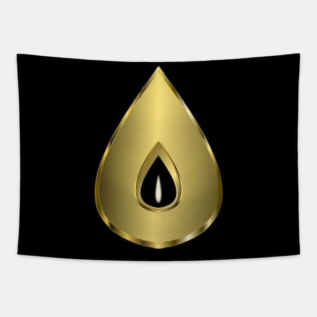 Shakti Yoga Teardrop Meditation Candle - Gold Tapestry by geodesyn