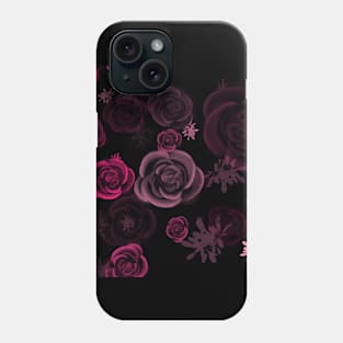 Pink abstract roses Phone Case