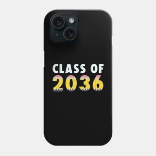 Class Of 2036 First Day Kindergarten or Graduation Phone Case