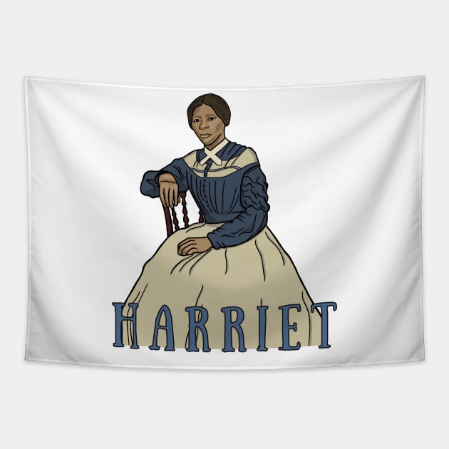 Harriet Tubman Portrait Tapestry by History Tees