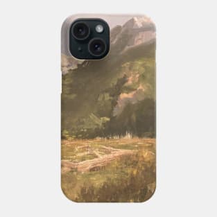 Warm Snowtop Mountain Oil Painting Phone Case