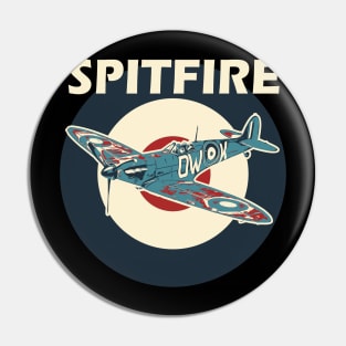 RAF Spitfire Aircraft Roundel WW2 Plane Pin