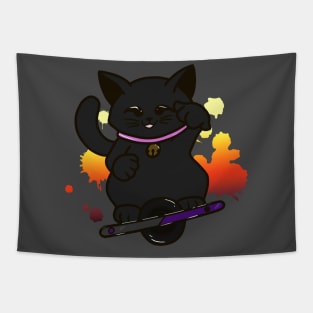 Onewheel Cat Black Tapestry