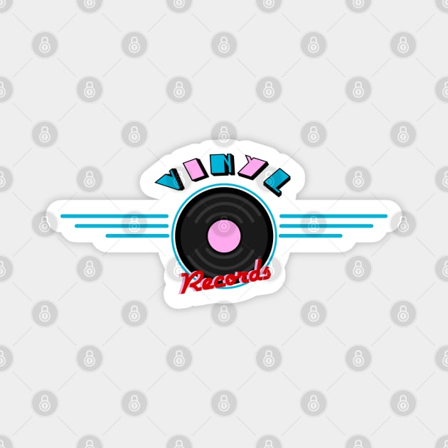 Vinyl Records Magnet by TaliDe