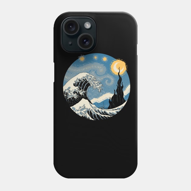 The Great Starry Wave Phone Case by Vincent Trinidad Art