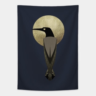 art deco crow Tapestry