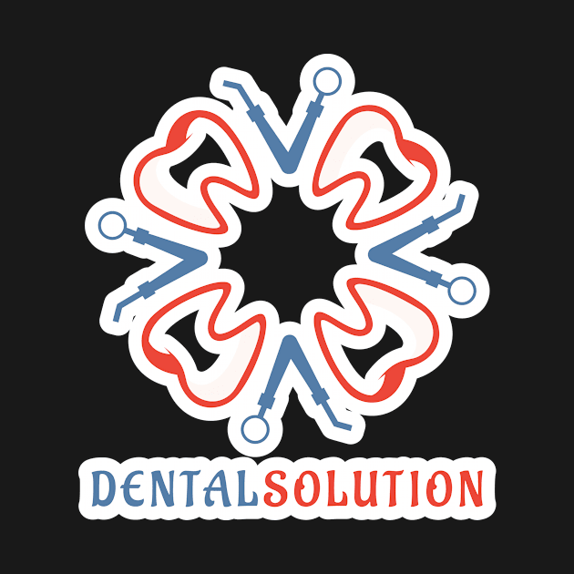 Tooth Flower circle pattern for Dental logo design. Dental care logo design. Dentist stomatology medical doctor Logotype concept icon. by AlviStudio