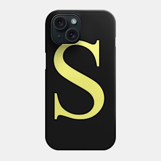 The Letter S in Shadowed Gold Phone Case