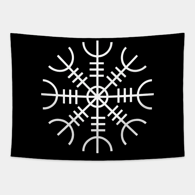 Helm of Awe (white symbol) Tapestry by Vikingnerds