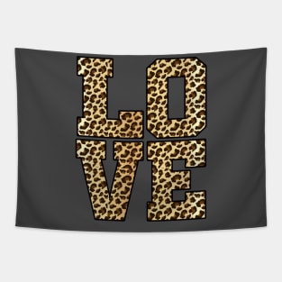 Leopard LOVE valentines day gift Tapestry