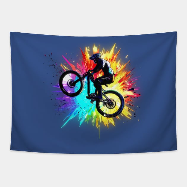 Bike Color Explosion Tapestry by TheWanderingFools