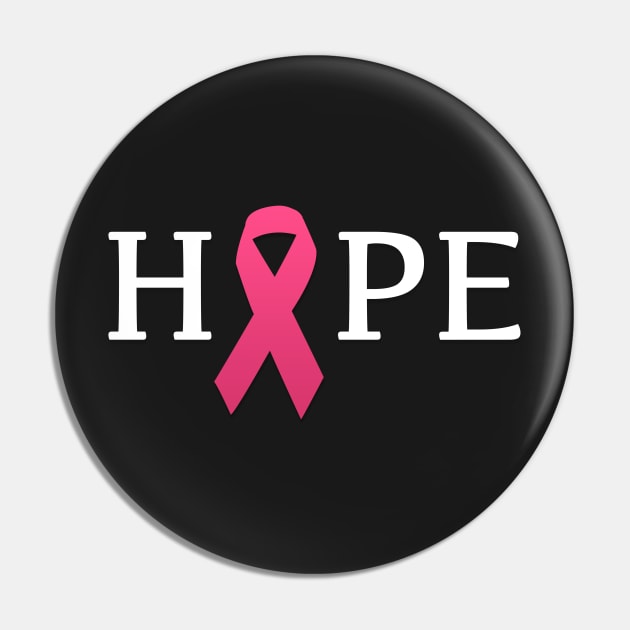 Hope pink ribbon-women Pin by mangobanana