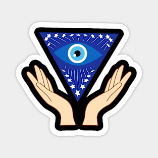 Eyes in Hand: Visionary T-shirt Design Magnet