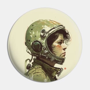 Astronaut Girl Pin