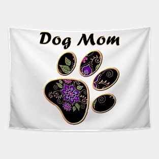 Dog Mom With Paw Tapestry