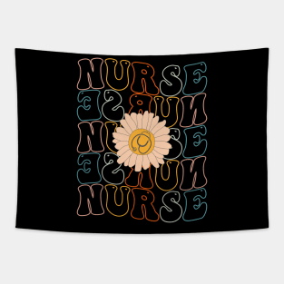 Retro Groovy For Women Nursing For Nurses Week Nurse Life Shirt Tapestry