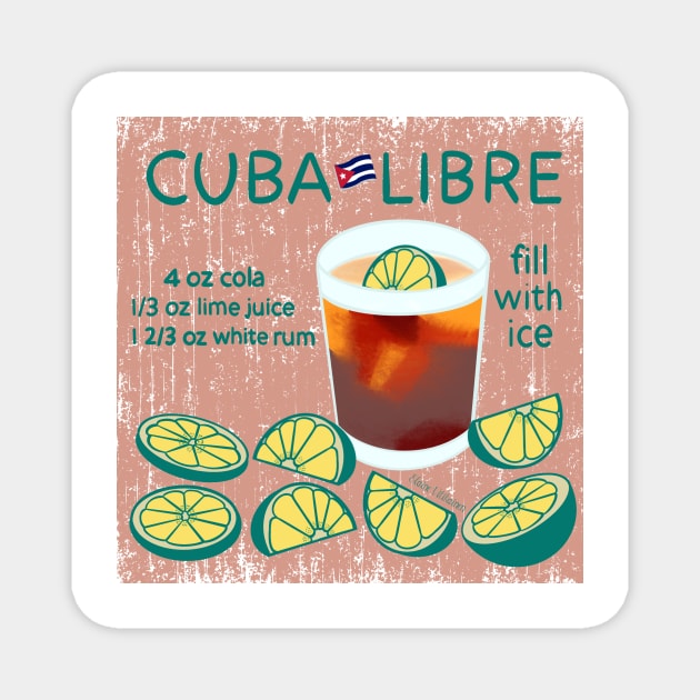 Cuba Libre Magnet by EV Visuals