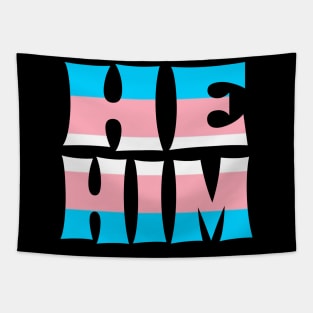 Trans Flag He/Him Tapestry