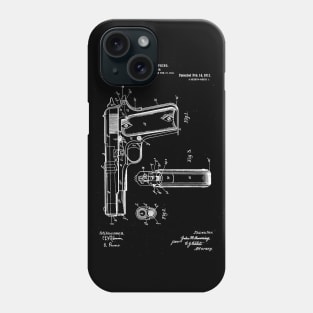 World War 2 Weapon Blueprint M1911 Pistol Phone Case