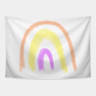 Colorful watercolor rainbow abstract art Tapestry