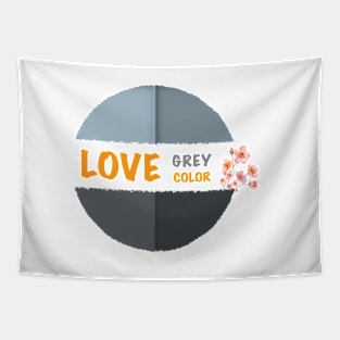 Flower Geometric Grey Colorful #20 Tapestry