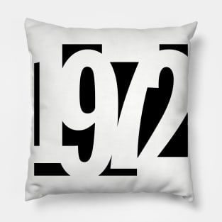 1972 Funky Overlapping Reverse Numbers for Light Backgrounds Pillow
