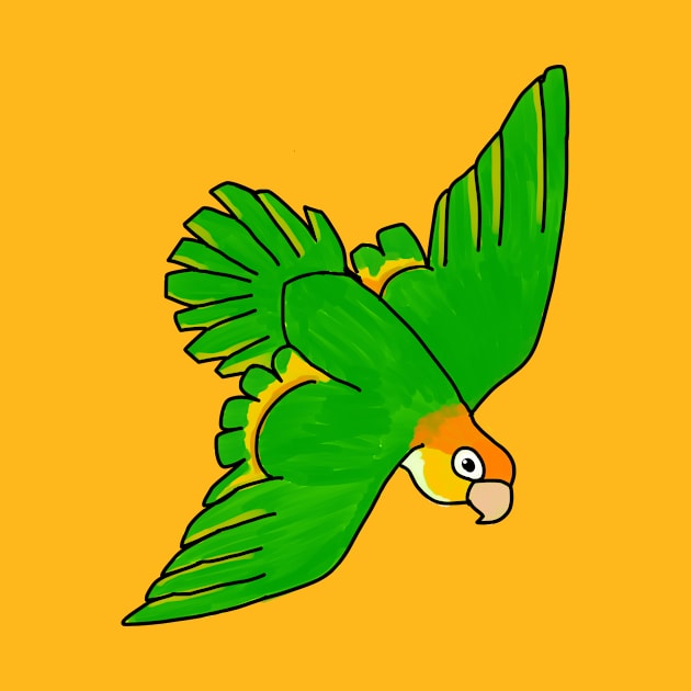 White-bellied Caique by Peanutbutter Jackdaw