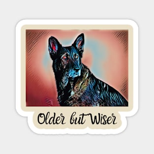 German Shepherd Older but Wiser Magnet