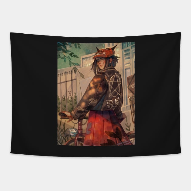 Oni Tapestry by SimzArt