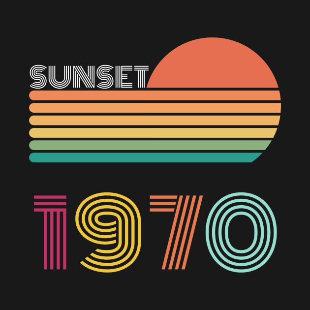 Sunset Retro Vintage 1970 by Happysphinx