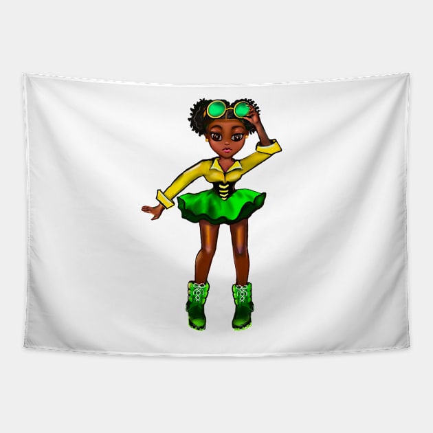 The top 10 best gift ideas for black girls and women. Reggae Rasta Jamaica black girls Anime girl in Jamaican national Flag colours colors Tapestry by Artonmytee