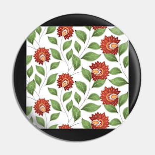 Spring Pattern with Floral Motifs Pin