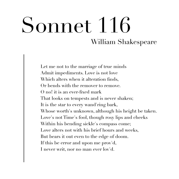 Sonnet 116 by William Shakespeare by wisemagpie