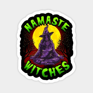 Namaste Witches Funny Halloween Yoga Trick or Treat Magnet