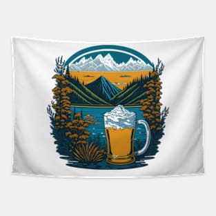 Brews & Views - Mountain Beer Tapestry